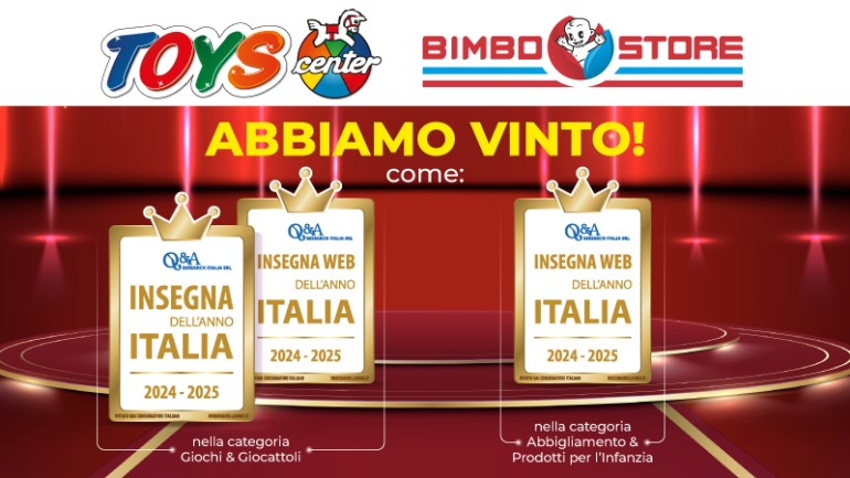 Toys Center e Bimbostore premiati Insegna dell’anno 2024-25