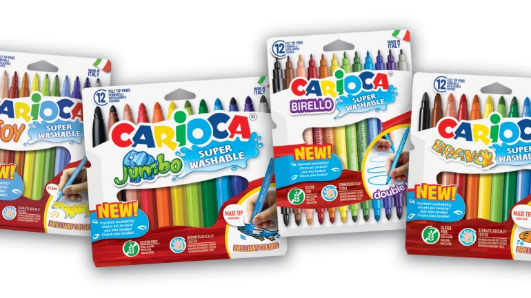 Carioca Birello Pennarelli Doppia Punta (Media E Fine) – 24 Colori Assortiti In Busta